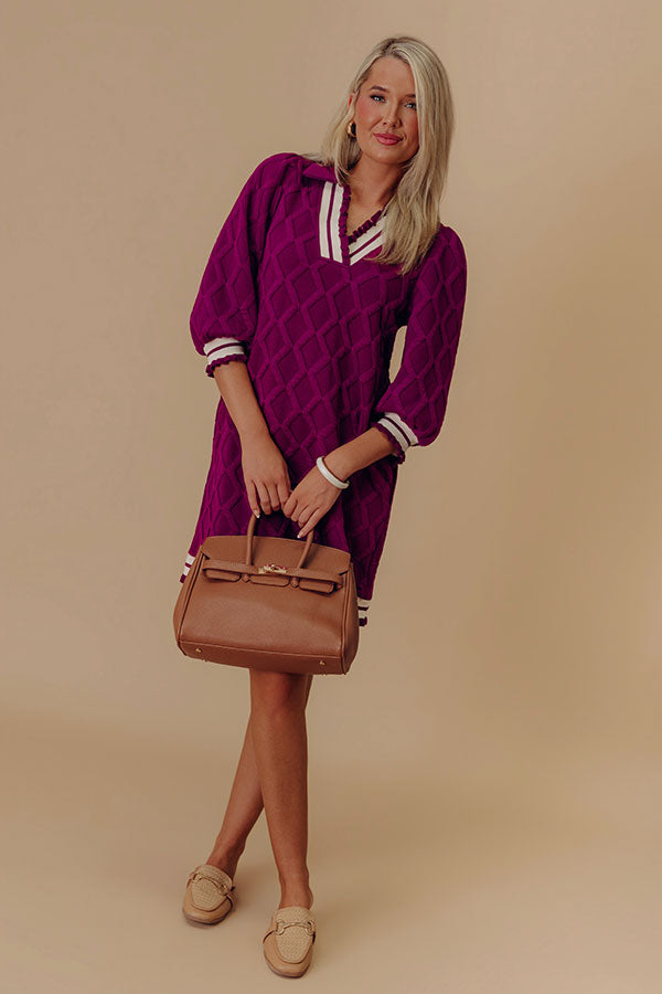 Charming Glance Knit Mini Dress in Orchid Image - 2