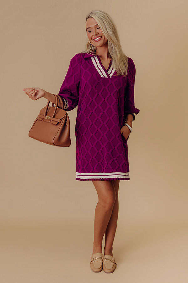 Charming Glance Knit Mini Dress in Orchid Image - 1