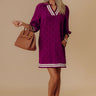 Charming Glance Knit Mini Dress in Orchid Image - 1