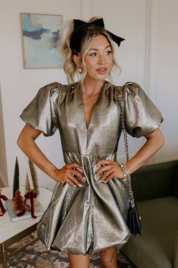 Midnight Sparkle Metallic Mini Dress Midnight Sparkle Metallic Mini Dress