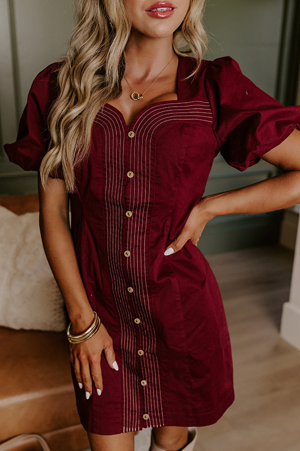 City Skyline Button Down Mini Dress