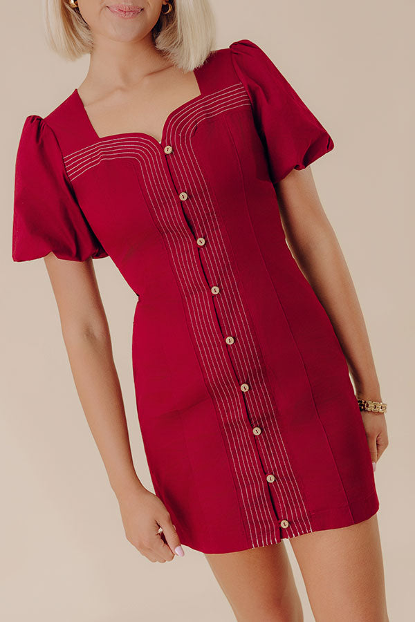 City Skyline Button Down Mini Dress Image - 2
