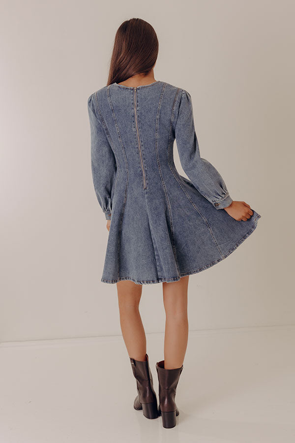 Denim Dreams Mini Dress Image - 5