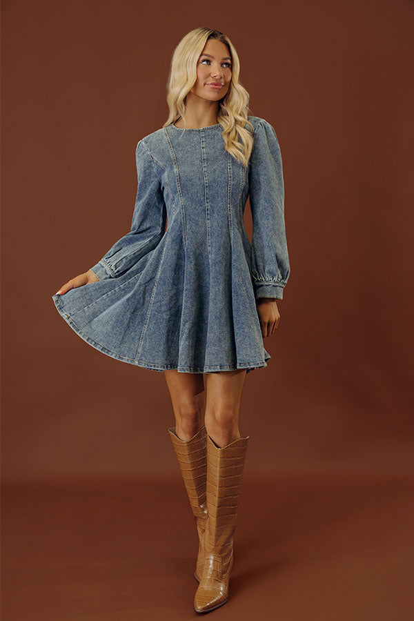Denim Dreams Mini Dress Image - 2