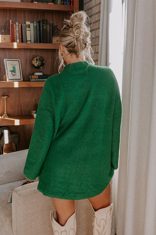 Cozy Couture Knit Sweater in Kelly Green