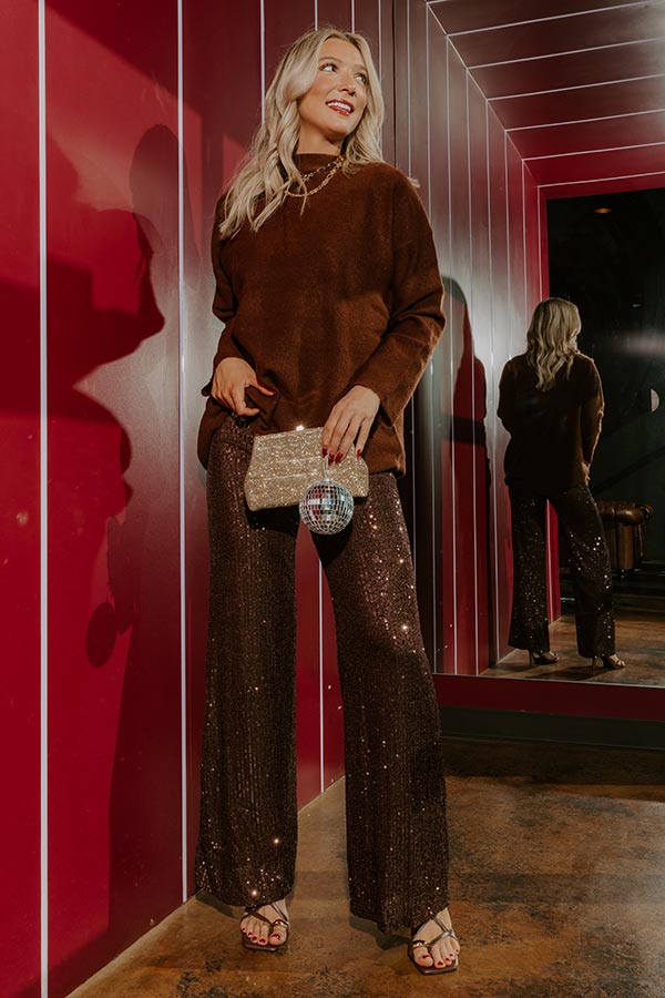 Cozy Couture Knit Sweater in Chocolate