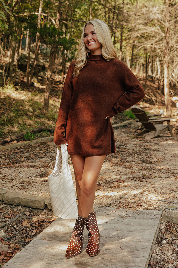 Cozy Couture Knit Sweater in Chocolate Image - 2