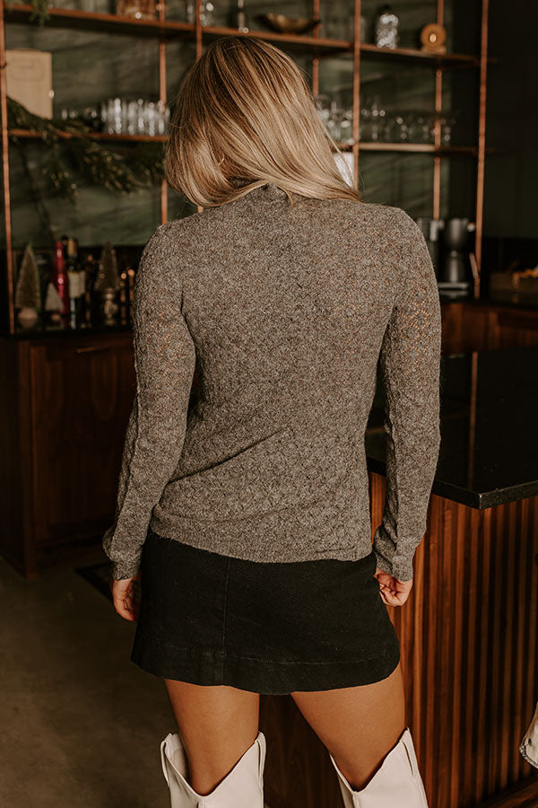 Cafe Meetup Pointelle Knit Top