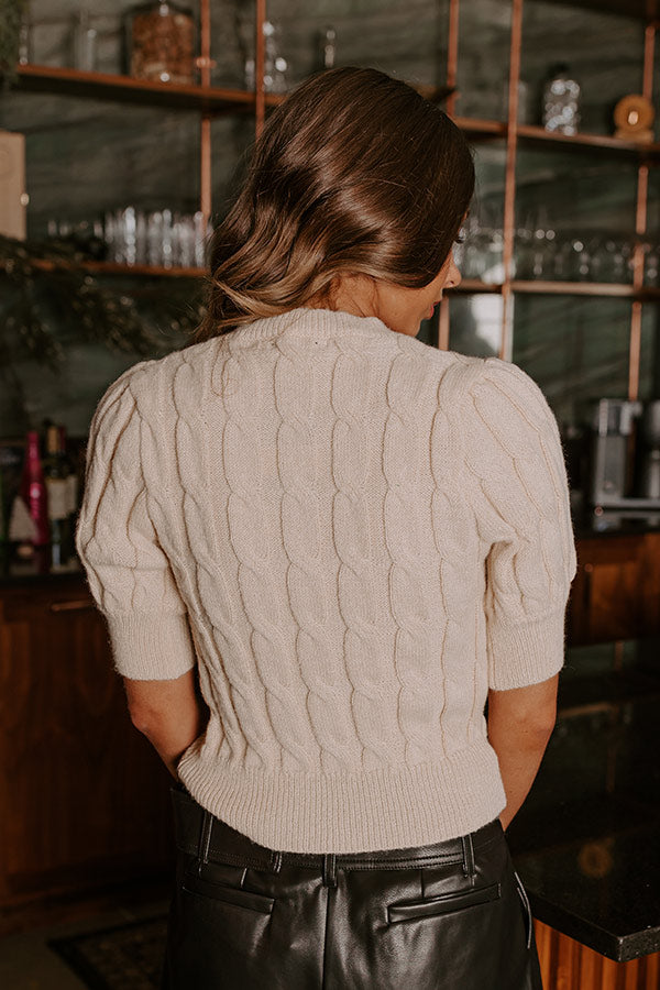 Uptown Elegance Embellished Sweater Top