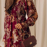 Remarkable Style Faux Leather Woven Purse in Windsor Wine Image - 1