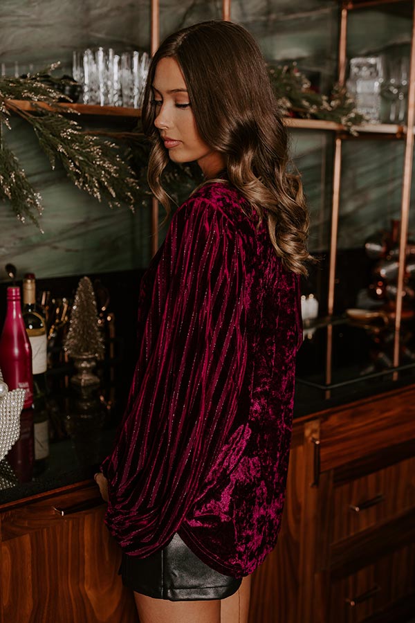 Cheers To This Velvet Top