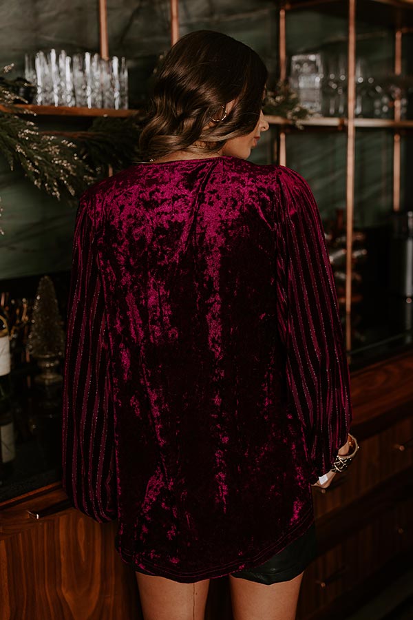 Cheers To This Velvet Top