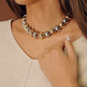 Statement Staple Necklace in 2 Tone Image - 1