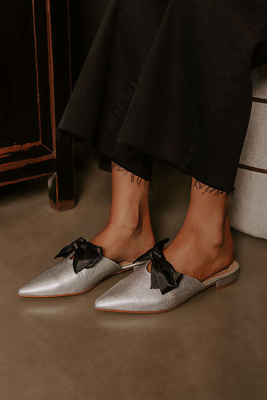 The Vera Faux Leather Metallic Flats