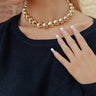 Statement Staple Necklace in Gold Image - 1