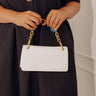 Happy Hour Meetup Faux Leather Purse in White Image - 1