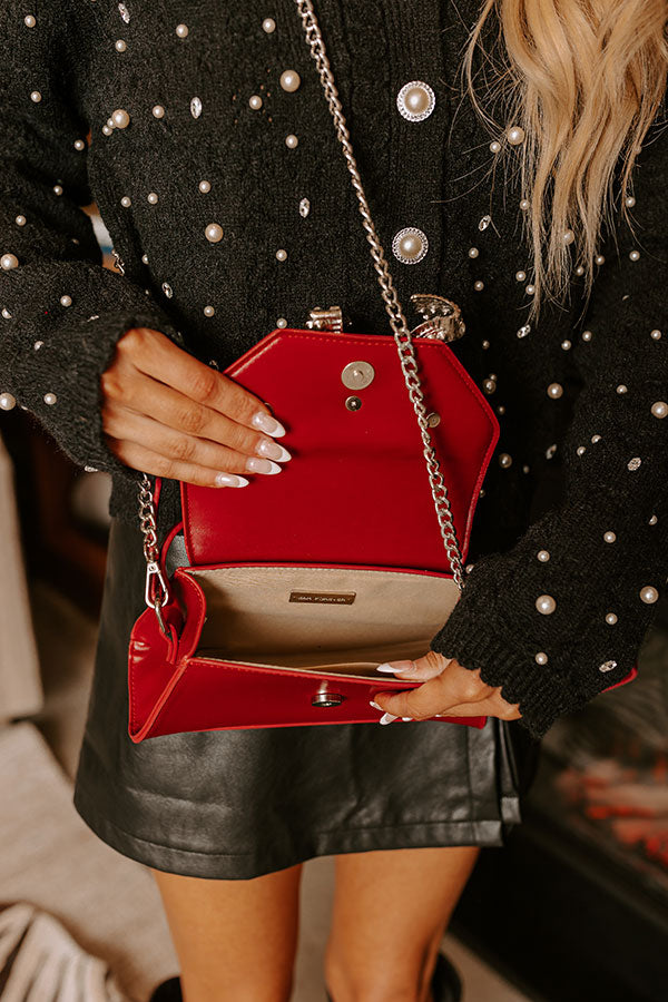 Total Crush Faux Leather Purse in Red