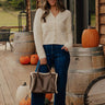 Blissful Smile Embellished Cardigan in Cream Image - 1