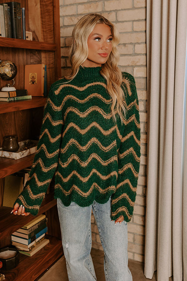 Hot Cider Sippin Pointelle Knit Sweater