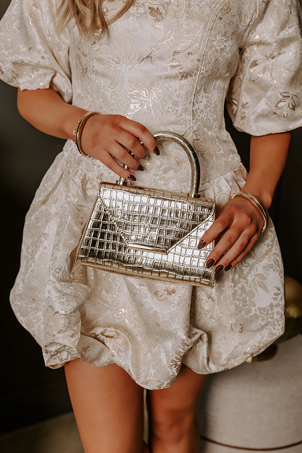 Glam Lifestyle Metallic Purse in Gold