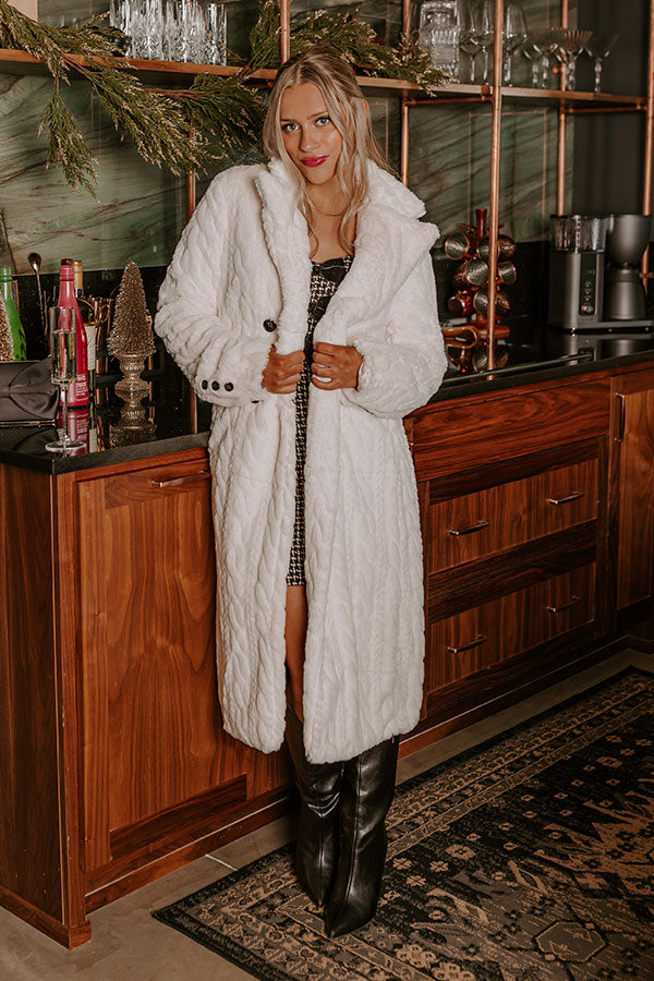 London Fog Plush Coat in Cream