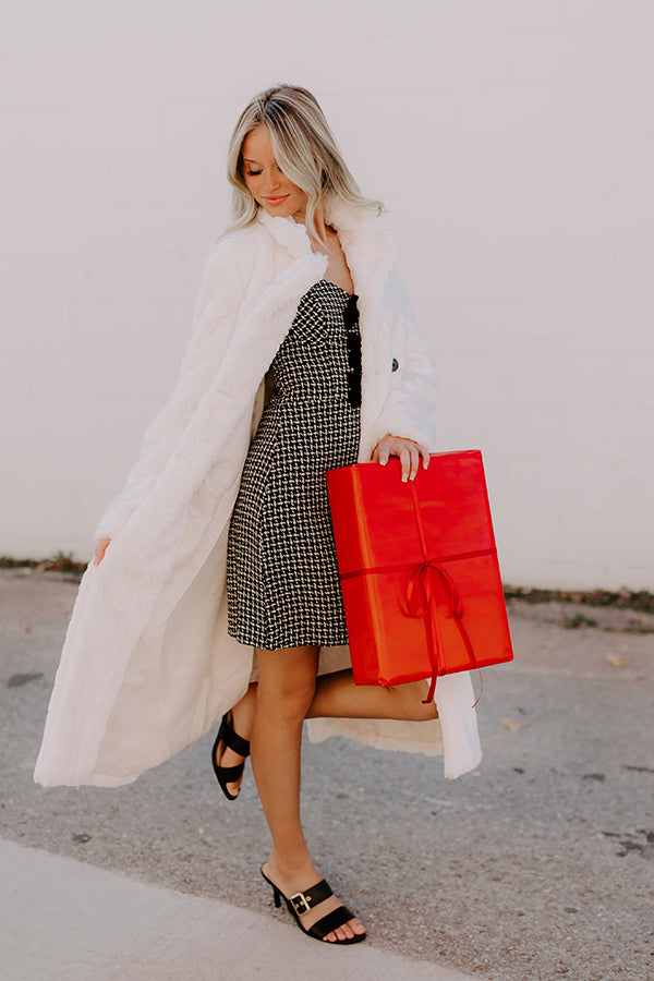 London Fog Plush Coat in Cream Image - 3