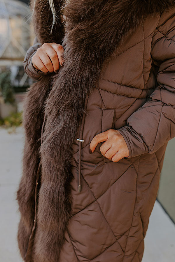 Aspen Mornings Puffer Coat in Chestnut