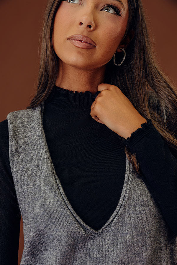 NYC Chic Knit Top in Black Image - 2