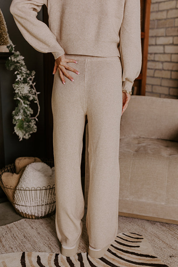 Cozy A La Mode High Waist Knit Pants