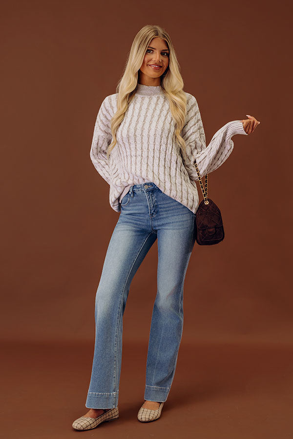 Cozy Moment Cable Knit Sweater Image - 2