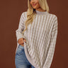 Cozy Moment Cable Knit Sweater Image - 1