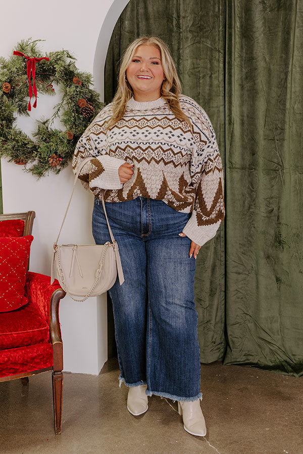 Fireside S'mores Knit Sweater Curves