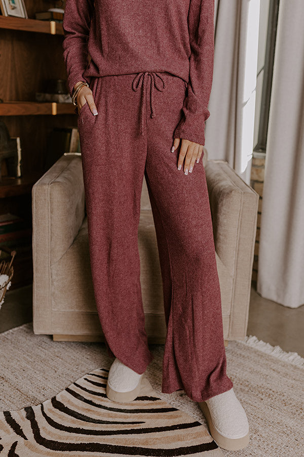 Cozy Vibes High Waist Ribbed Pants