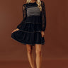 Romantic Notion Lace Tiered Mini Dress in Black Image - 1