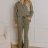 Cozy Haven High Waist Vintage Wash Knit Pants in Olive Image - 1