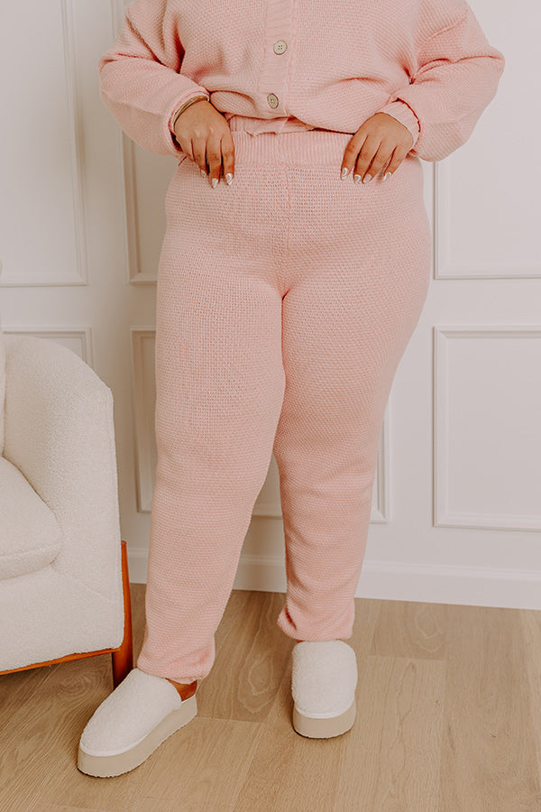 Chic Comfort High Waist Knit Joggers Curves