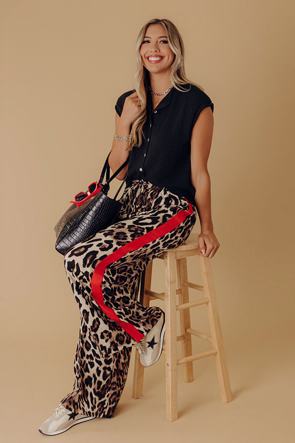 Paris Chic High Waist Leopard Pants