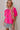 Candy Hearts Embroidered Top in Hot Pink