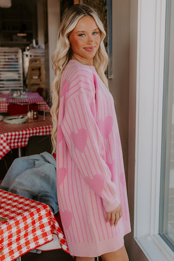 Full Of Love Knit Sweater Dress M / light-pink Full Of Love Knit Sweater Dress M / light-pink