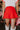  red The Lana High Waist Denim Skort in Red 