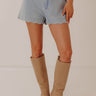 The Gracie High Waist Denim Shorts in Light Wash Image - 1