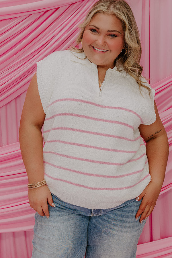 Sweet Treat Stripe Sweater Top Curves