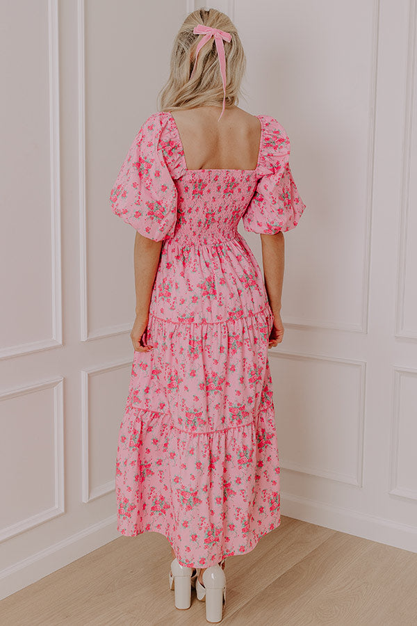 express pink floral maxi dress Express Women's Mesh Floral Off The Shoulder Ruched Maxi Dress Large
