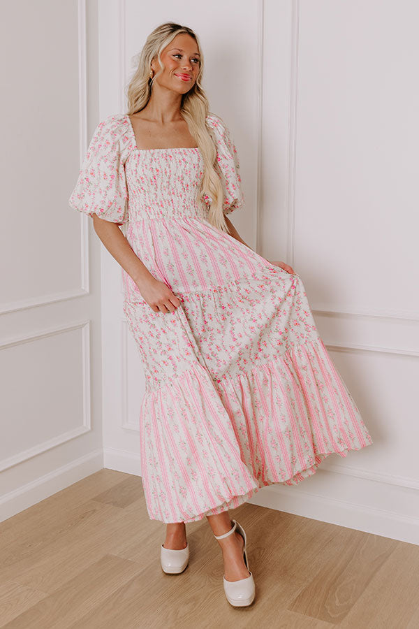 Graceful Appearance Floral Maxi Dress