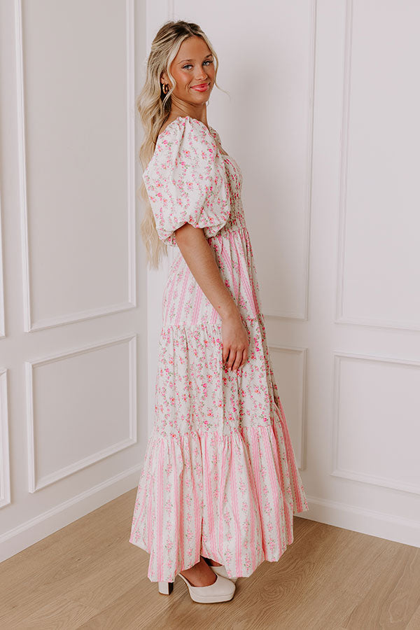 Graceful Appearance Floral Maxi Dress