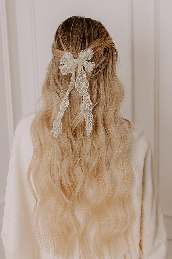 Final Touch Lace Bow Hair Clip