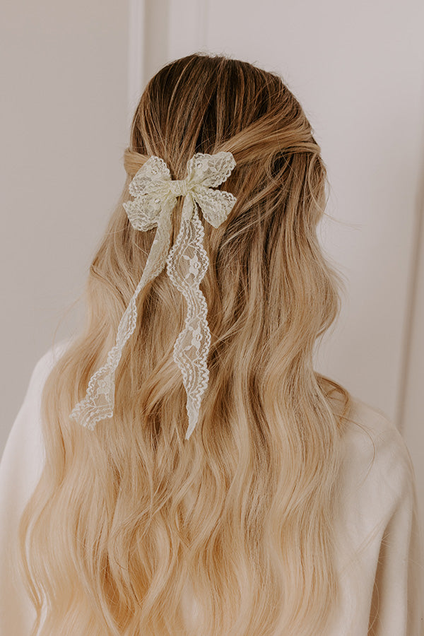 Final Touch Lace Bow Hair Clip