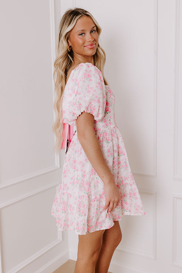 Classic Love Story Floral Mini Dress