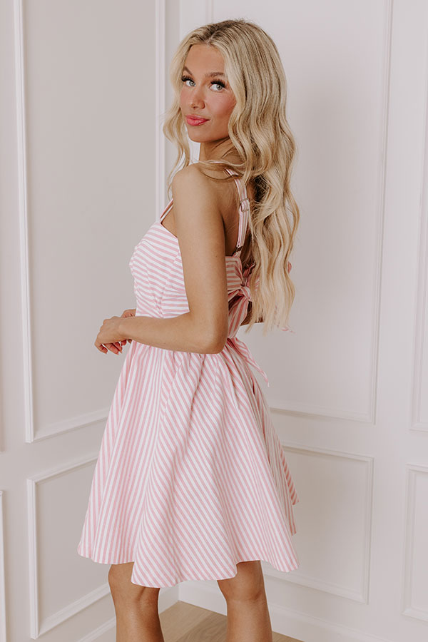 Stripe A Pose Cut Out Mini Dress XL / Pink Stripe A Pose Cut Out Mini Dress XL / Pink