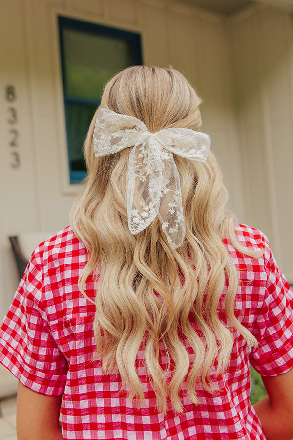Love Story Lace Bow Hair Clip